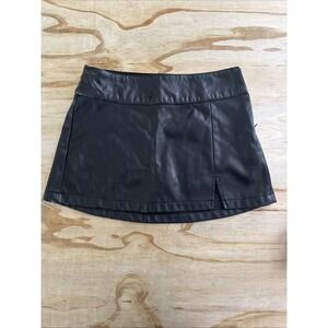 Garage Faux Leather‎ Mini Skirt Black Size Xs With Built In Shorts
